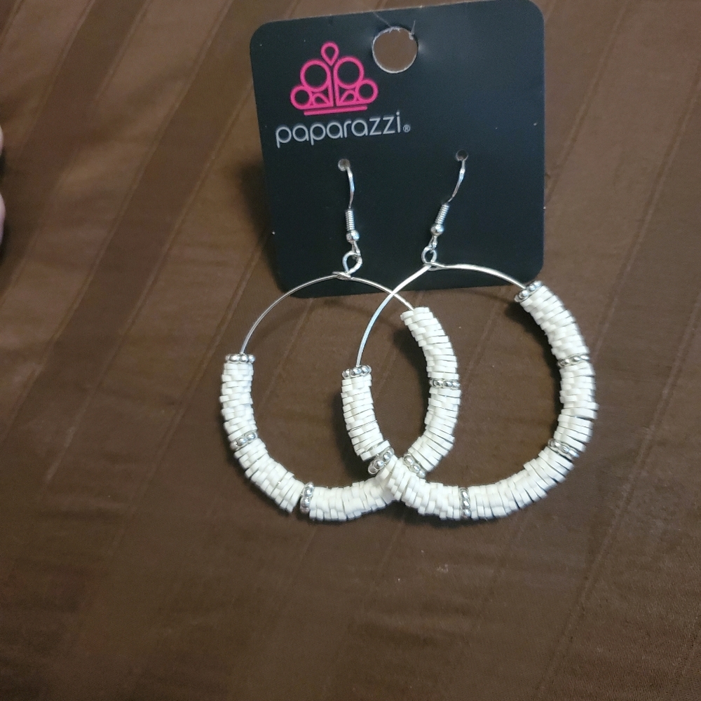 White earrings